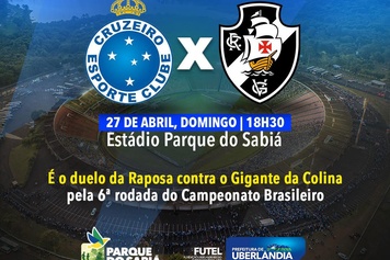 Prefeitura autoriza partida entre Cruzeiro e Vasco no Estádio Parque do Sabiá