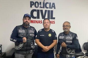 Polícia Civil de Uberlândia lança campanha social com Insanos Moto Clube